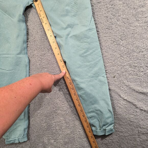 GYMSHARK Vital Seamless 2.0 Leggings Light Teal B1A2B Womens Size L - Picture 2 of 10